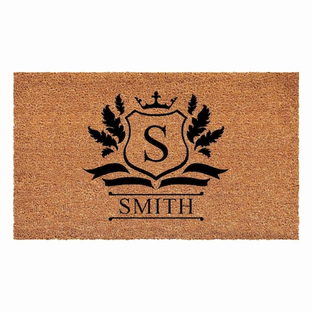 Calloway Mills Monogram Door Mat, Black, Natural, 24 in W x 48 in L 108242448S